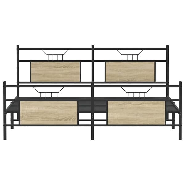 vidaXL sengeramme uden madras 180x200 cm metal sonoma-eg