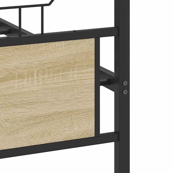 vidaXL sengeramme uden madras 180x200 cm metal sonoma-eg