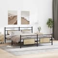 Miniatyrbillede 5 af 11: vidaXL sengeramme uden madras 183x213 cm metal sonoma-eg
