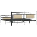 Miniatyrbillede 9 af 11: vidaXL sengeramme uden madras 183x213 cm metal sonoma-eg