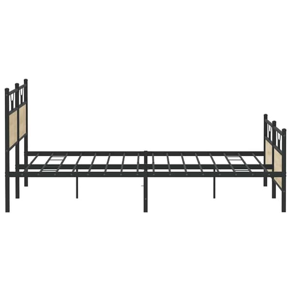 vidaXL Sengeramme i metall uten madrass sonoma eik 193x203 cm