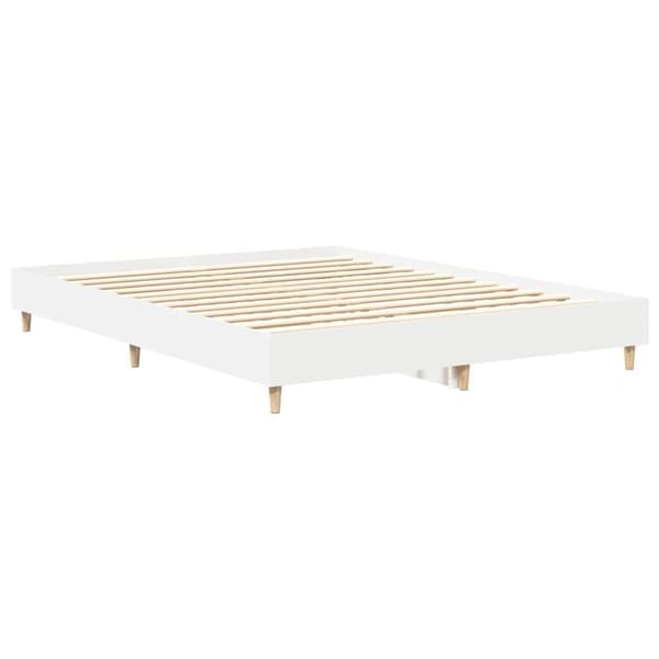 vidaXL sengestel uden madras 150x200 cm konstrueret træ hvid