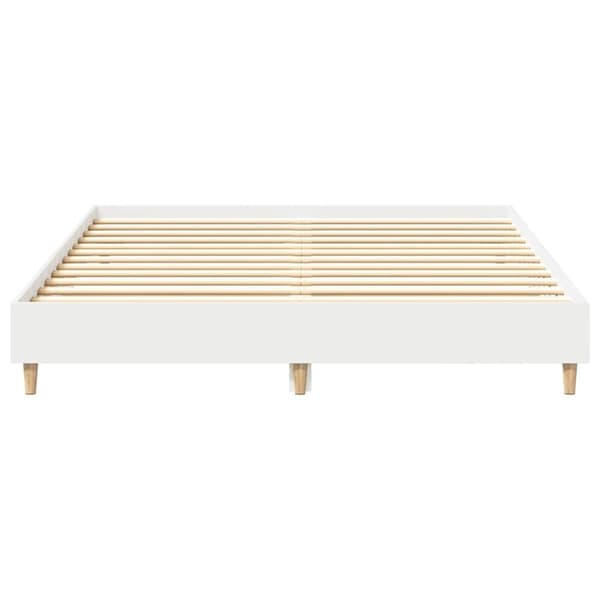 vidaXL sengestel uden madras 150x200 cm konstrueret træ hvid