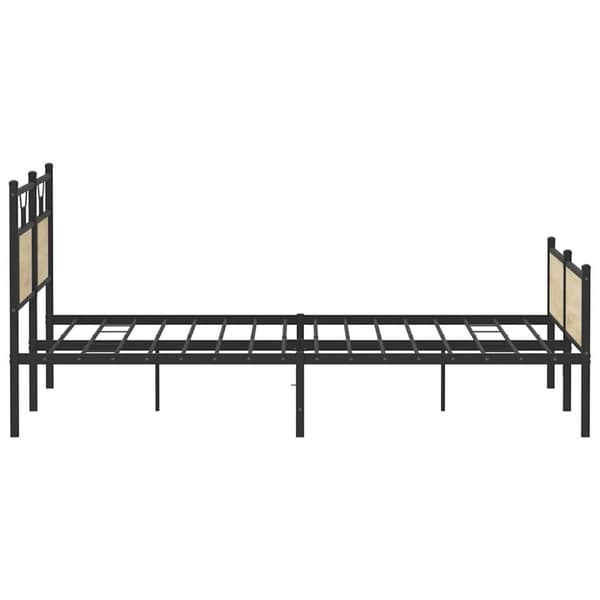 vidaXL Metallinen sängynrunko ilman patjaa Sonoma-tammi 160x200 cm