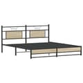 Miniatyrbillede 6 af 11: vidaXL sengeramme uden madras 180x200 cm metal sonoma-eg