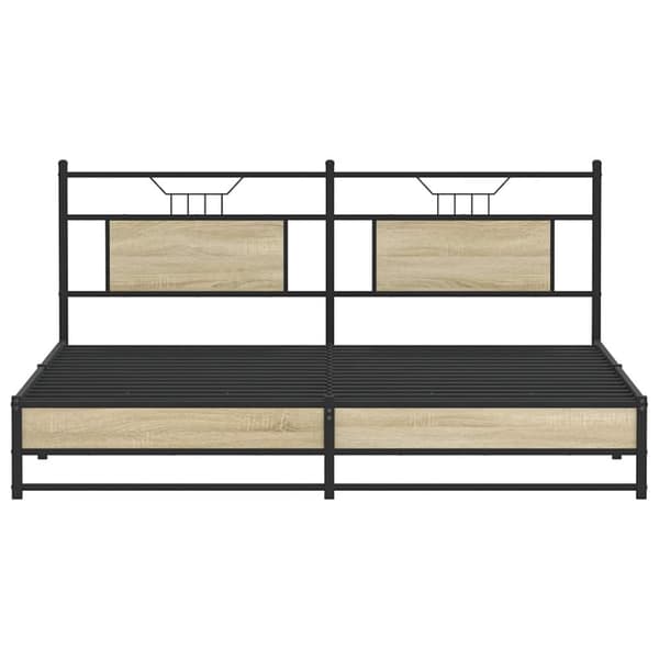 vidaXL sengeramme uden madras 180x200 cm metal sonoma-eg