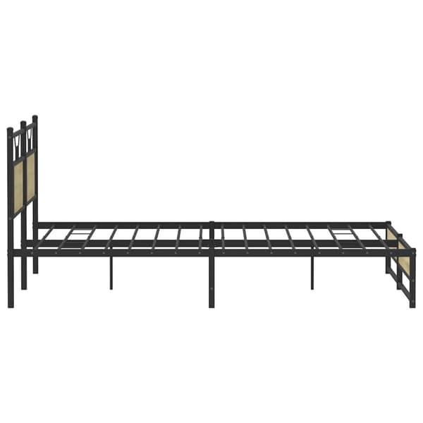 vidaXL sengeramme uden madras 180x200 cm metal sonoma-eg