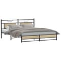 Miniatyrbillede 4 af 11: vidaXL sengeramme uden madras 183x213 cm metal sonoma-eg