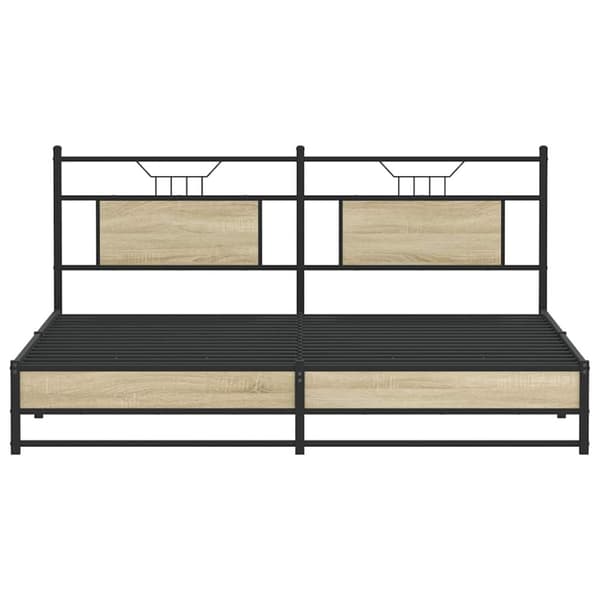 vidaXL sengeramme uden madras 183x213 cm metal sonoma-eg