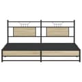 Miniatyrbillede 7 af 11: vidaXL sengeramme uden madras 183x213 cm metal sonoma-eg