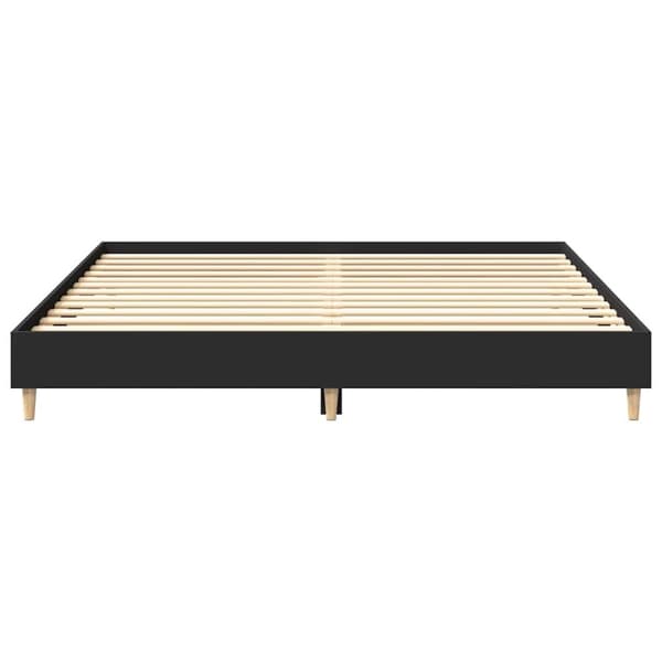 vidaXL Sengeramme uten madrass svart 200x200 cm konstruert tre