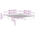 Miniatyrbilde 11 av 11: vidaXL Sengeramme uten madrass svart 200x200 cm konstruert tre