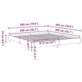 Miniatyrbilde 11 av 11: vidaXL Sengeramme uten madrass madrass røkt eik 200x200 cm
