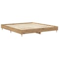 Miniatyrbilde 5 av 11: vidaXL Sengeramme uten madrass artisan eik 200x200 cm konstruert tre
