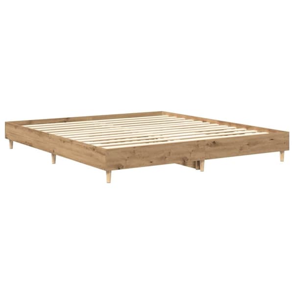 vidaXL Sengeramme uten madrass artisan eik 200x200 cm konstruert tre