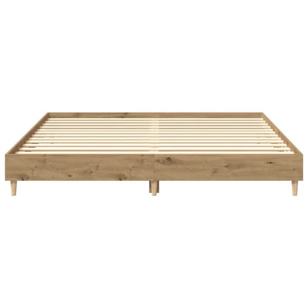 vidaXL Sengeramme uten madrass artisan eik 200x200 cm konstruert tre