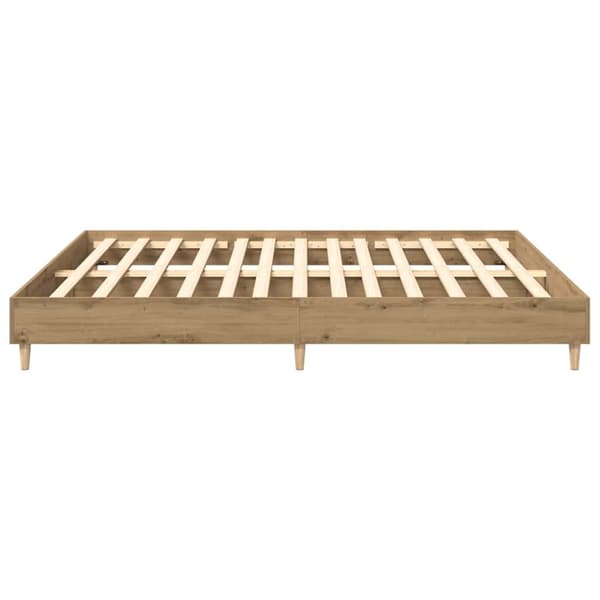 vidaXL Sengeramme uten madrass artisan eik 200x200 cm konstruert tre
