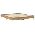 Miniatyrbilde 8 av 11: vidaXL Sengeramme uten madrass artisan eik 200x200 cm konstruert tre