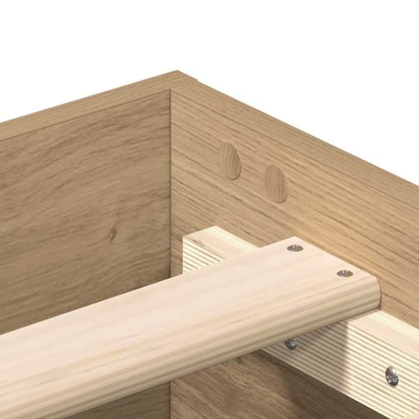 vidaXL Sengeramme uten madrass artisan eik 200x200 cm konstruert tre