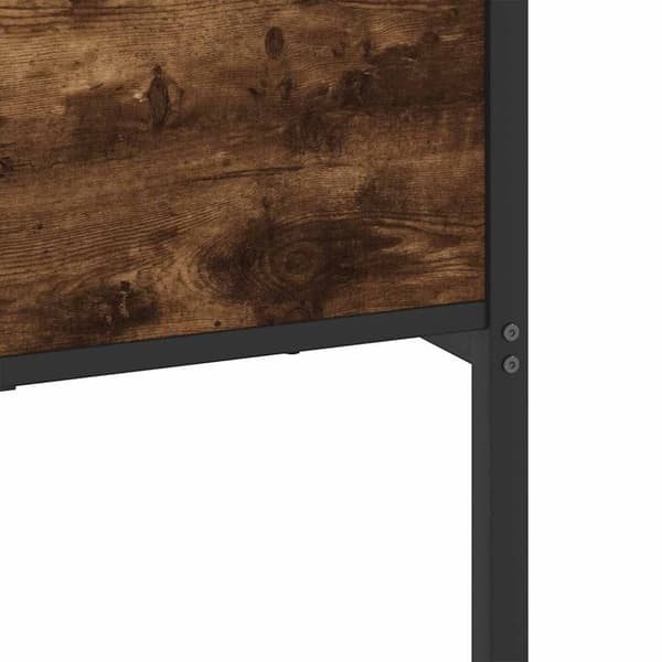 vidaXL Sengeramme i metall uten madrass røkt eik 183x213 cm