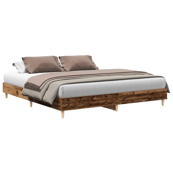 vidaXL Sengeramme uten madrass gammelt tre 200x200 cm konstruert tre