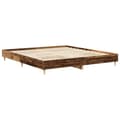 Miniatyrbilde 5 av 11: vidaXL Sengeramme uten madrass gammelt tre 200x200 cm konstruert tre