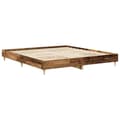 Miniatyrbilde 8 av 11: vidaXL Sengeramme uten madrass gammelt tre 200x200 cm konstruert tre