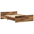 Miniatyrbilde 5 av 11: vidaXL Sengeramme uten madrass gammelt tre 150x200 cm konstruert tre