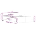 Miniatyrbilde 11 av 11: vidaXL Sengeramme uten madrass gammelt tre 150x200 cm konstruert tre