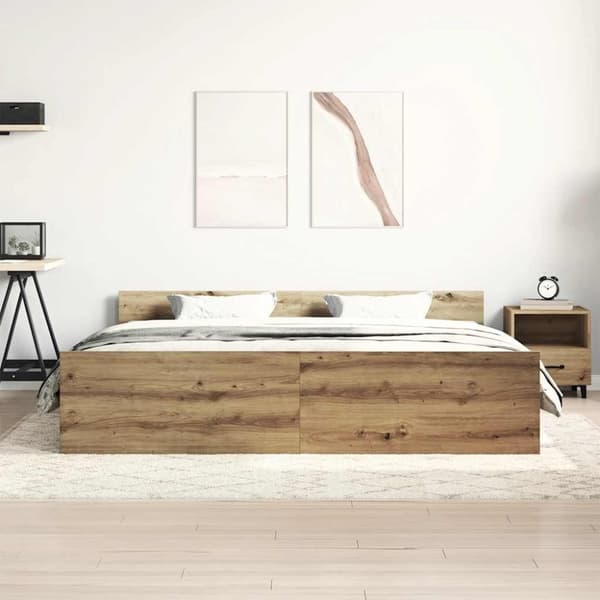 vidaXL sengestel uden madras 180x200 cm konstrueret træ kunsteg