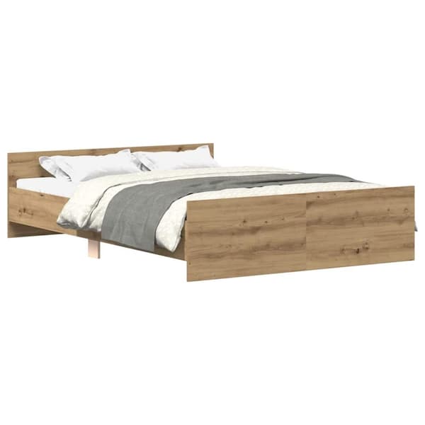vidaXL sengestel uden madras 135x190cm konstrueret træ kunsteg