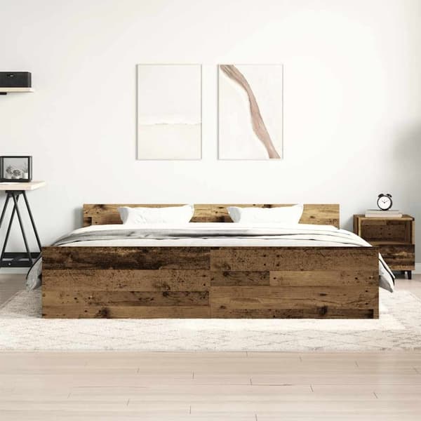 vidaXL Sengeramme uten madrass gammelt tre 180x200 cm konstruert tre