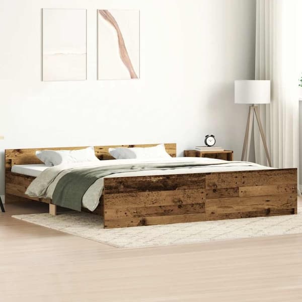 vidaXL Sengeramme uten madrass gammelt tre 180x200 cm konstruert tre