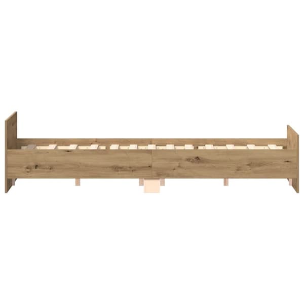 vidaXL Sengeramme uten madrass artisan eik 140x200 cm konstruert tre