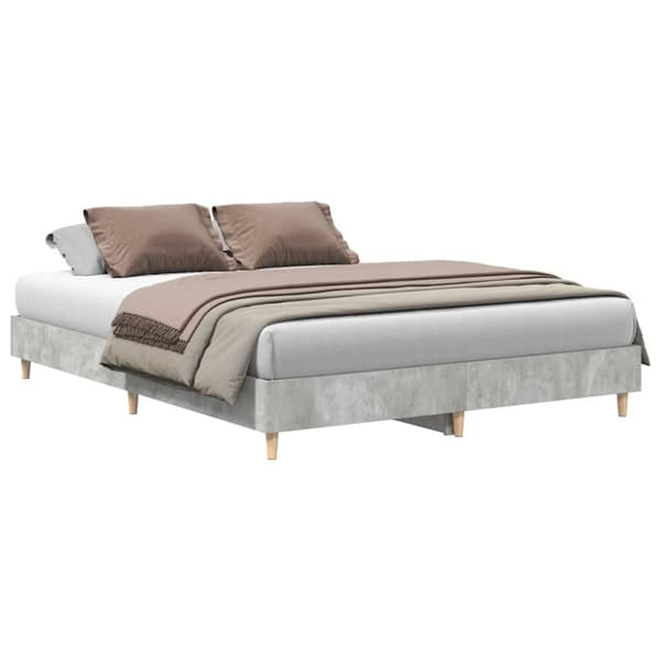 vidaXL sengestel uden madras 140x200 cm konstrueret træ betongrå