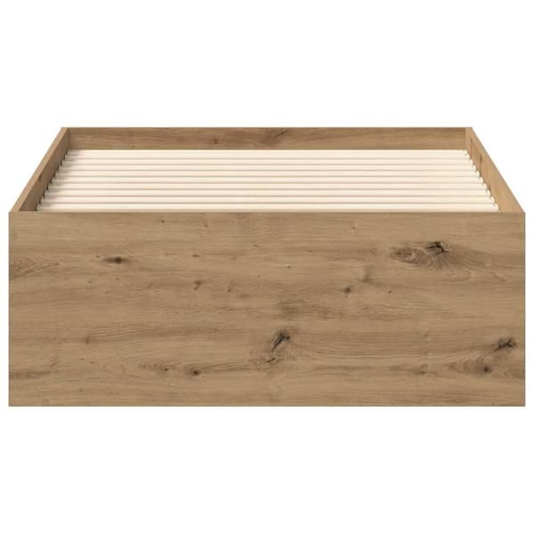 vidaXL Sengeramme uten madrass artisan eik 90x200 cm konstruert tre