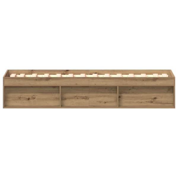 vidaXL Sengeramme uten madrass artisan eik 90x200 cm konstruert tre