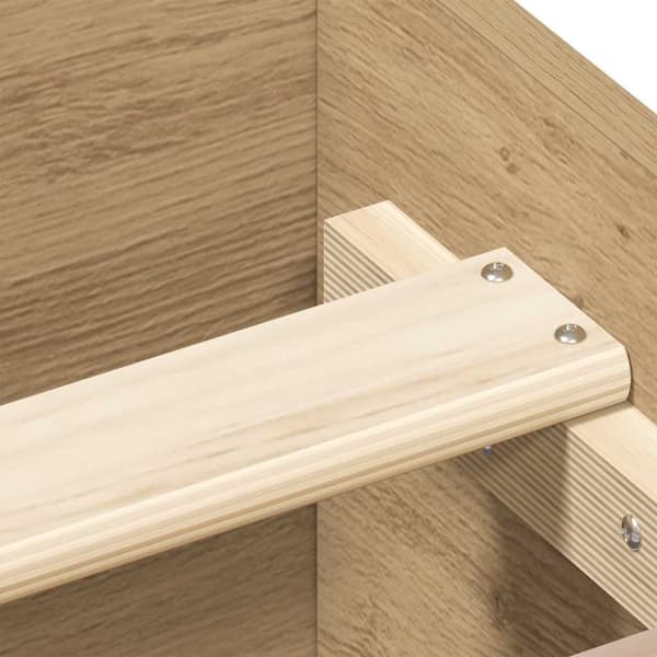 vidaXL Sengeramme uten madrass artisan eik 140x190 cm konstruert tre