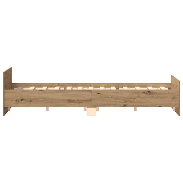 vidaXL Sengeramme uten madrass artisan eik 160x200 cm konstruert tre