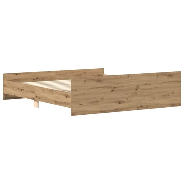 vidaXL Sengeramme uten madrass artisan eik 160x200 cm konstruert tre