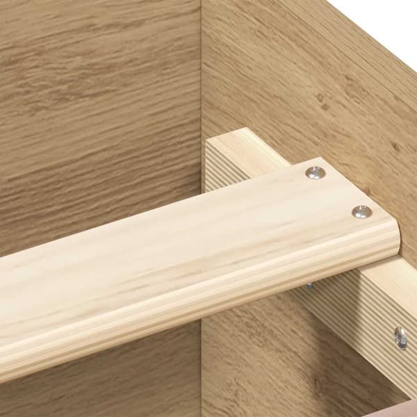 vidaXL Sengeramme uten madrass artisan eik 160x200 cm konstruert tre