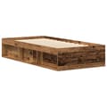 Miniatyrbilde 5 av 11: vidaXL Sengeramme uten madrass gammelt tre 90x200 cm konstruert tre