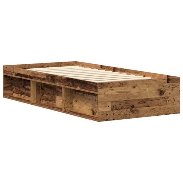 vidaXL Sengeramme uten madrass gammelt tre 90x200 cm konstruert tre