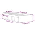 Miniatyrbilde 11 av 11: vidaXL Sengeramme uten madrass gammelt tre 90x200 cm konstruert tre