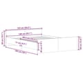 Miniatyrbilde 11 av 11: vidaXL Sengeramme uten madrass gammelt tre 140x190 cm konstruert tre