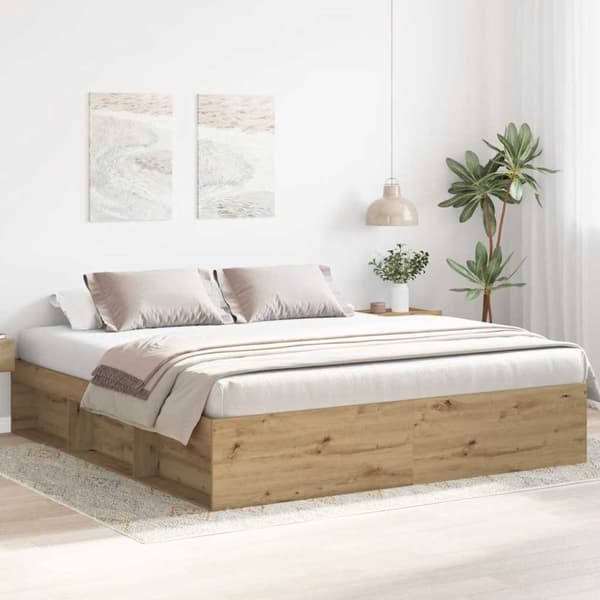 vidaXL sengestel uden madras 180x200 cm konstrueret træ kunsteg