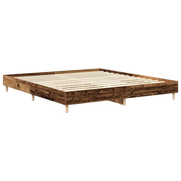 vidaXL sengestel uden madras 180x200 cm konstrueret træ antikt træ