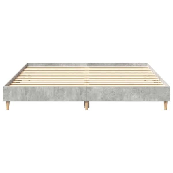 vidaXL Sängynrunko ilman patjaa betonin harmaa 180x200 cm tekninen puu