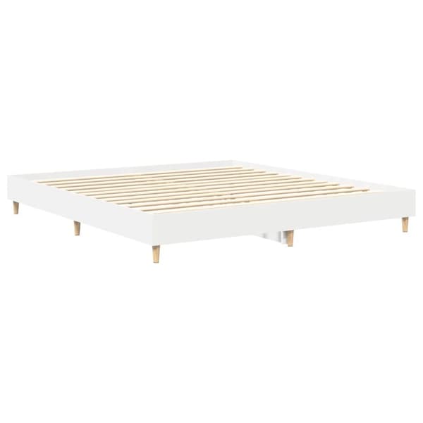 vidaXL sengestel uden madras 160x200 cm konstrueret træ hvid