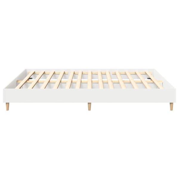 vidaXL sengestel uden madras 160x200 cm konstrueret træ hvid